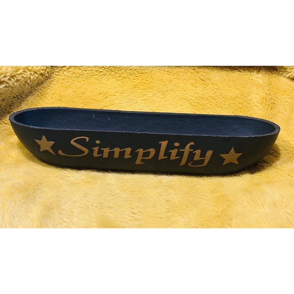 Vintage Wood Tray Valet Organizer Trinket Holder Simplify Family 11” Decor Farm